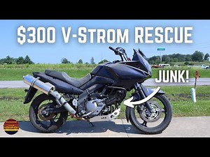 $300 Suzuki V-Strom RESCUE! - FULL ENGINE SWAP!