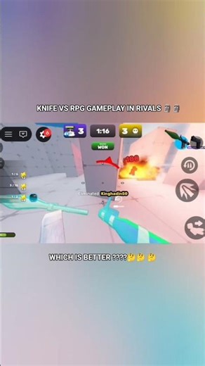 ROBLOX RIVALS KNIFE VS RPG GAMEPLAY 💯💯🗿🗿 WHICH IS BETTER???🤔🤔🤔 PLS SUGGEST WHICH IS BETTER #robloxe