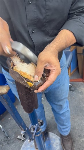 Maury Handlasting ,Handlasting cowboy boots is a traditional and labor-intensive method of bootmaking that ensures a superior fit and quality. Handlasting involves stretching and shaping the leather over a last (a mold of the foot) by hand. #handcrafted #cowboyboots #americanmade in #lasvegas #usa #nevada #nfr #rodeo #broncriding #cowboy #cowgirl #teamroaper #countrymusic #craftmenship | Old Country Boots