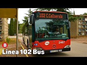 Line 102 Bus - Barcelona, Spain - Complete trip