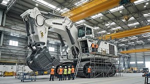 388K views · 3.3K reactions | Timelaps of Liebherr mining excavator being assembled inside a factory | Under Review | Facebook