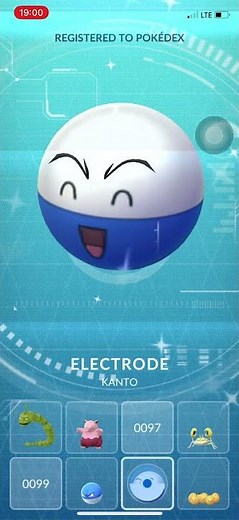 Pokemon GO - Shiny Voltorb evolves into Shiny Electrode