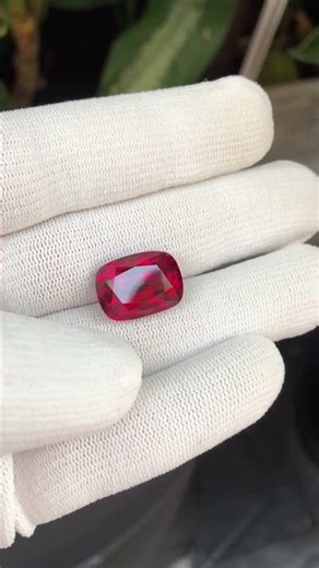 Stunning Pigeon Blood Ruby | Exquisite 5-Carat Cushion Cut Gemstone#pigeonbloodruby #ruby