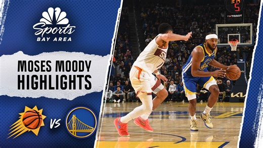 Moses Moody highlights: Warriors guard scores 24 points off bench in win vs Suns. Read more: bit.ly/3XivT9X | NBC Sports Bay Area / California