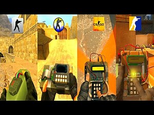 Evolution of C4 in Counter-Strike Games \\ CS:GO vs CS 1.6 vs CS:source vs CS:2