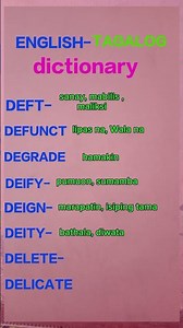 English Tagalog dictionary part 73 #englishtagalog