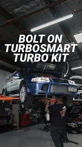 The bolt-on Turbosmart Turbo kit by @evolutionracingspares fits like a glove! Featuring a reverse rotation Turbosmart 5862, HyperGate45, @artecperformance manifold, and a 3.5” stainless dump pipe. | Turbosmart