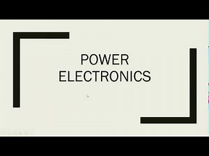 01. Power Electronics | Course Overview