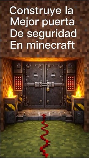 Construye la mejor puerta de seguridad en minecraft bedrock #gamingespañol