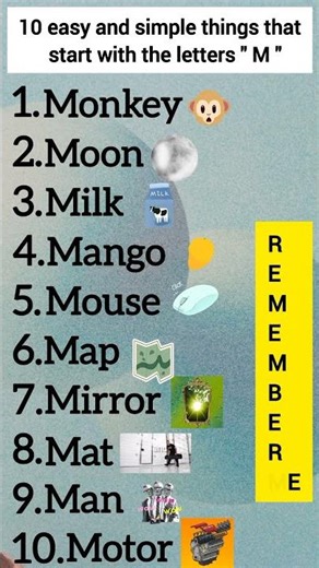 🐒 10 Easy Things That Start with "M" | Mango, Monkey & More! 🌟 Let’s Learn Together – @VIDYARTHI123