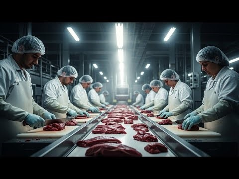 Inside a Modern Meat Processing Factory | Full Process 🥩