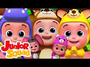 Cinco pequeños bebés | Canciones infantiles en español | Musica | Junior Squad | Videos educativos