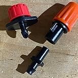 160 Pcs Adjustable Irrigation Emitters, Mister Nozzles, Drippers, Sprayers, Barbed Connectors, Irrigation Parts for 1/4" Tubing Garden Watering System (Tubing Not Included)