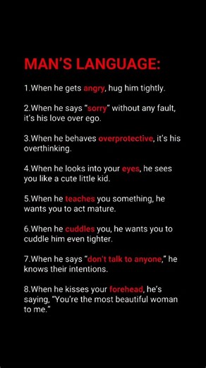 MAN'S LANGUAGE #psychologyfacts #humanbehavior