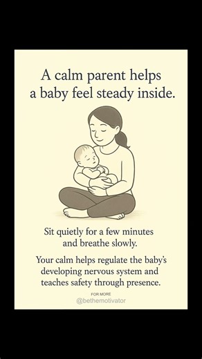 A Calm Parent Builds a Steady Baby #GentleParenting