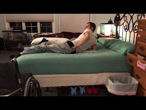 Wheelchair How To: Getting Dressed / Bed Transfer (T5 complete paraplegic)