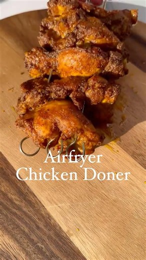 Airfryer Chicken Doner Kebab 🥙 #kebab #chicken #dinner #recipe #hack #cooking