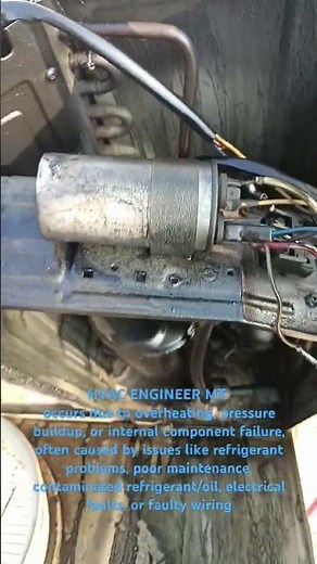 An AC compressor "blast" (explosion or violent failure)