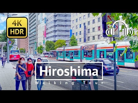 Hiroshima Walking Tour - Hiroshima Japan [4K/HDR/Binaural]