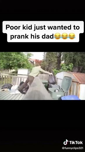 Dad Throws Trash On Kid Who Hides In A Rubbish Bin