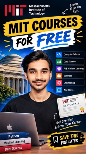 MIT Course for FREE ??😱🤯 #MIT #freecourses #onlinecourses