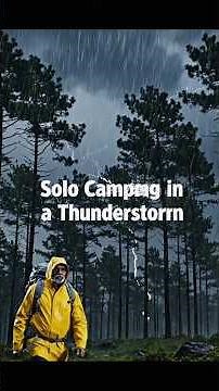 “Solo Camping in a Thunderstorm ⛈️ | Survival Shelter in Heavy Rain Wilderness” #thunderstorm