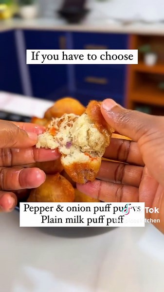 Pepper & Onion Puff Puff vs Plain Puff Puff