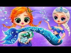 Back Story of Elsa Frozen / 30 DIYs for Dolls LOL OMG