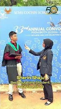 The Journey of a Leader: From SCMS PGDM to Best Outgoing Student | Sherin Shaju’s SCMS Success Story