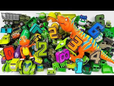 Ultimate Toy Hunt: 100+ Green Robot Tobot Car, Numbers Combiner, Dinosaur Truck, Army Tank Transform