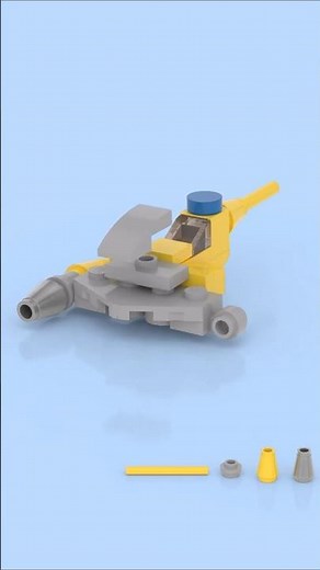 LEGO Micro Naboo Starfighter ✨💛 The Sleekest Tiny Ship in the Galaxy! 🚀🧱 #lego