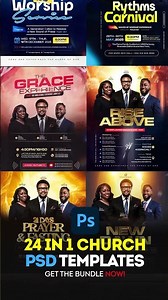 24-IN-1 Editable Church Flyer Templates (PSD) | Create Stunning Church Event Flyers in Minutes