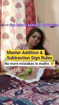 🔥 Plus Minus Sign Rules | Addition & Subtraction Made Easy | #shorts#maths #math #basicmaths #viral