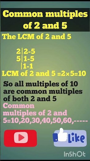 😱 Common Multiples of 2 and 5