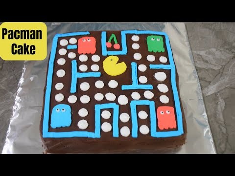 Pacman cake | how to make Pacman cake | Whipping cream and chocolate gache
