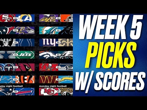 NFL Week 5 PICKS for Every NFL Game WITH SCORES