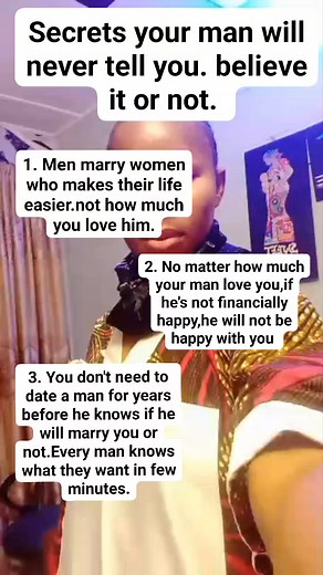588K views · 2.8K reactions | Secrets your man will never tell you believe it or not #facebookviral | Joy Code Page | Facebook