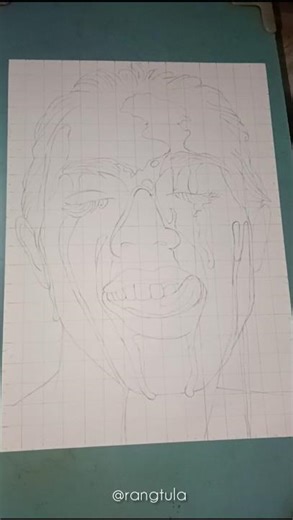 Grid Drawing Technique for Portraits | Easy Method for Accurate Proportions #grid #drawing #ytshorts