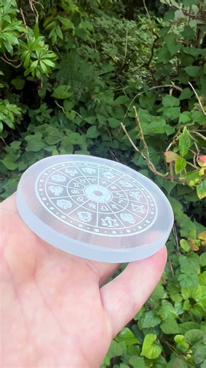 🤍🤍🤍🤍🤍🤍🤍🤍🤍🤍🤍🤍🤍🤍🤍🤍🤍 Zodiac selenite charging plate We have just one of these left in our etsy shop, link in bio! Currently on sale at just four pounds forty nine! To use a selenite charging plate, simply place your crystals, jewelry, or small spiritual tools (like pendulums) directly onto the plate for a few hours or overnight, allowing the selenite to cleanse them of negative energy and recharge them with positive vibrations; it's a simple, safe