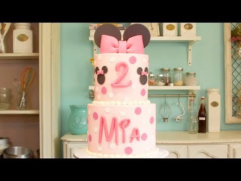 PASTEL MINNIE MOUSE (para MIA)/ MINNIE MOUSE CAKE / DANI FLOWERS