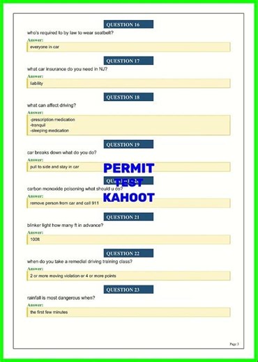 PERMIT TEST KAHOOT video