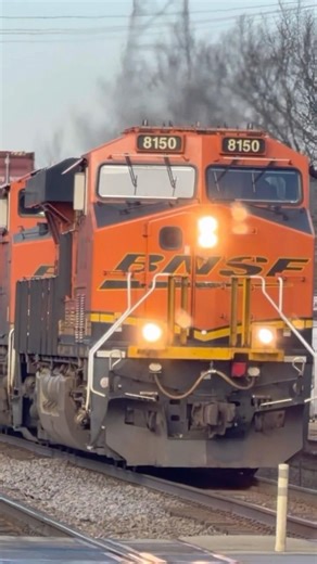 BNSF 8150 leads in Downers Grove IL #railroad #railfan #railway #train #railways #railfanning