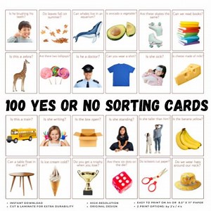 Yes No Question Cards: Speech Therapy, Autism, ABA (digital Download) - Etsy