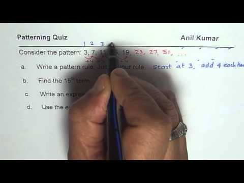Write pattern rule and find 30th term