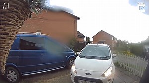 This video shows the moment that a woman drove her 1320kg car over her father’s foot with the doorbell camera capturing the painful moment. | Metro
