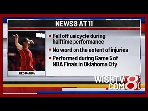 Unicyclist Red Panda hurt during halftime performance at Fever-Lynx game