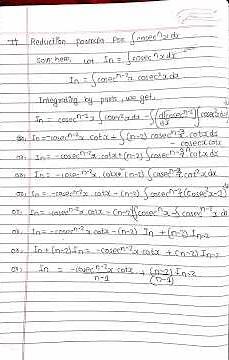 Integration of cos^n x dx by using reduction formula | Easy method to solve reduction formula✌️🙏|