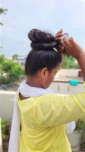 Massive Silky Hair Bun Drop | 4K Jet Black Density 🖤#HairBun #BunDrop #LongHairCare #silkyhair