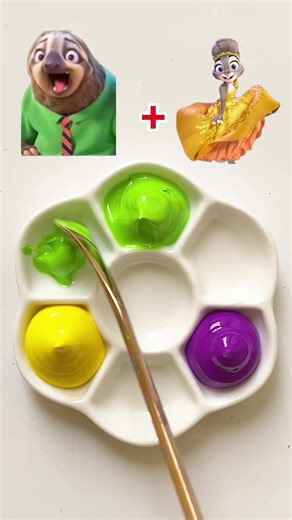 Trộn màu xanh vàng tím độc đáo trong Zootopia 2