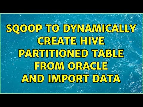 Sqoop to dynamically create hive partitioned table from oracle and import data